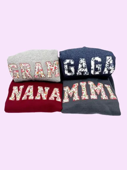 Custom Embroidered Sweatshirt - Personalized Grandma Gift | Mother's Day & Birthday Present