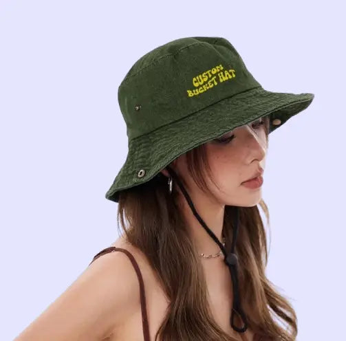 Custom Embroidered Bucket Hat - Personalized Sun Hat for Hiking & Travel | UV Protection Summer Accessory