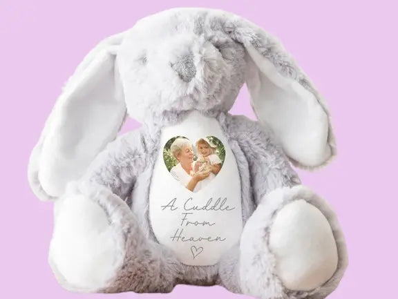 Custom Photo Memory Bear - Personalized Memorial Keepsake | Sympathy Gift for Loss of Loved Ones