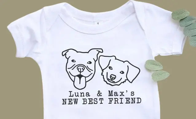 Custom Dog Name Onesie - Personalized Baby Bodysuit with Pet Theme | Adorable Newborn & Baby Shower Gift