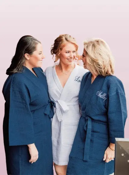 Custom Monogrammed Waffle Robe for Women - Personalized Cozy Holiday Gift | Christmas & Birthday Present