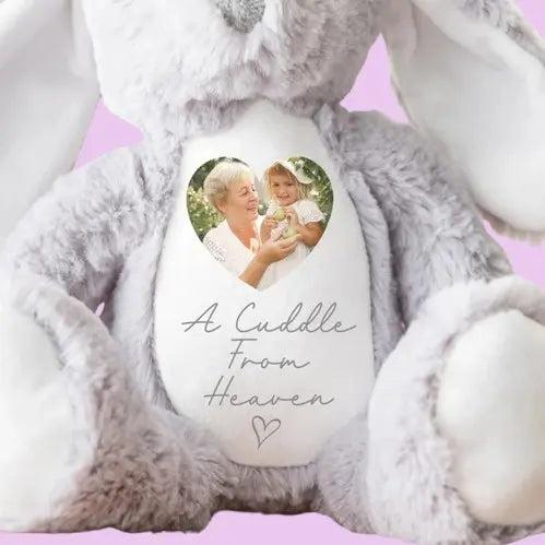 Custom Photo Memory Bear - Personalized Memorial Keepsake | Sympathy Gift for Loss of Loved Ones