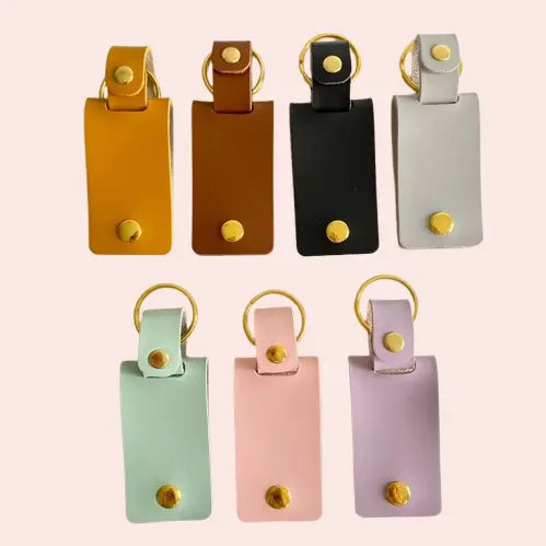 Personalized Vegan Leather Keychain - Custom Photo Gift for Mom | Mother's Day & Christmas Present