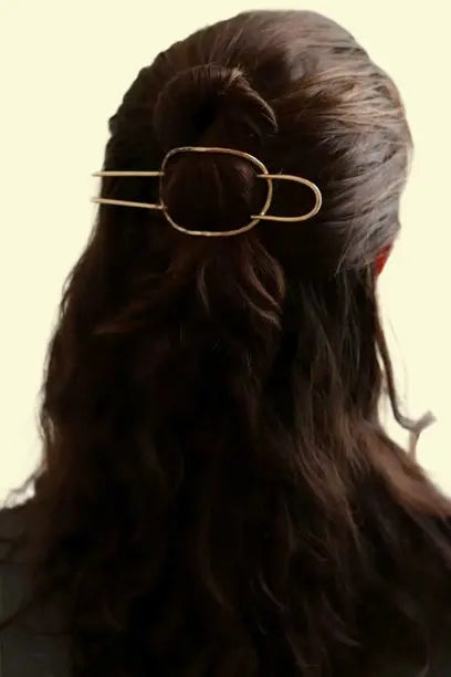 Minimalist Gold Hair Clip Set - Textured Bun Clips and Hairpins | Simple and Elegant Hair Accessories for Women | Exquisite Mother's Day Gift