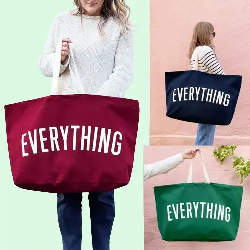 Extra Large Canvas Tote Bag - Giant Weekender & Grocery Bag | Heavy Duty Oversized Carryall