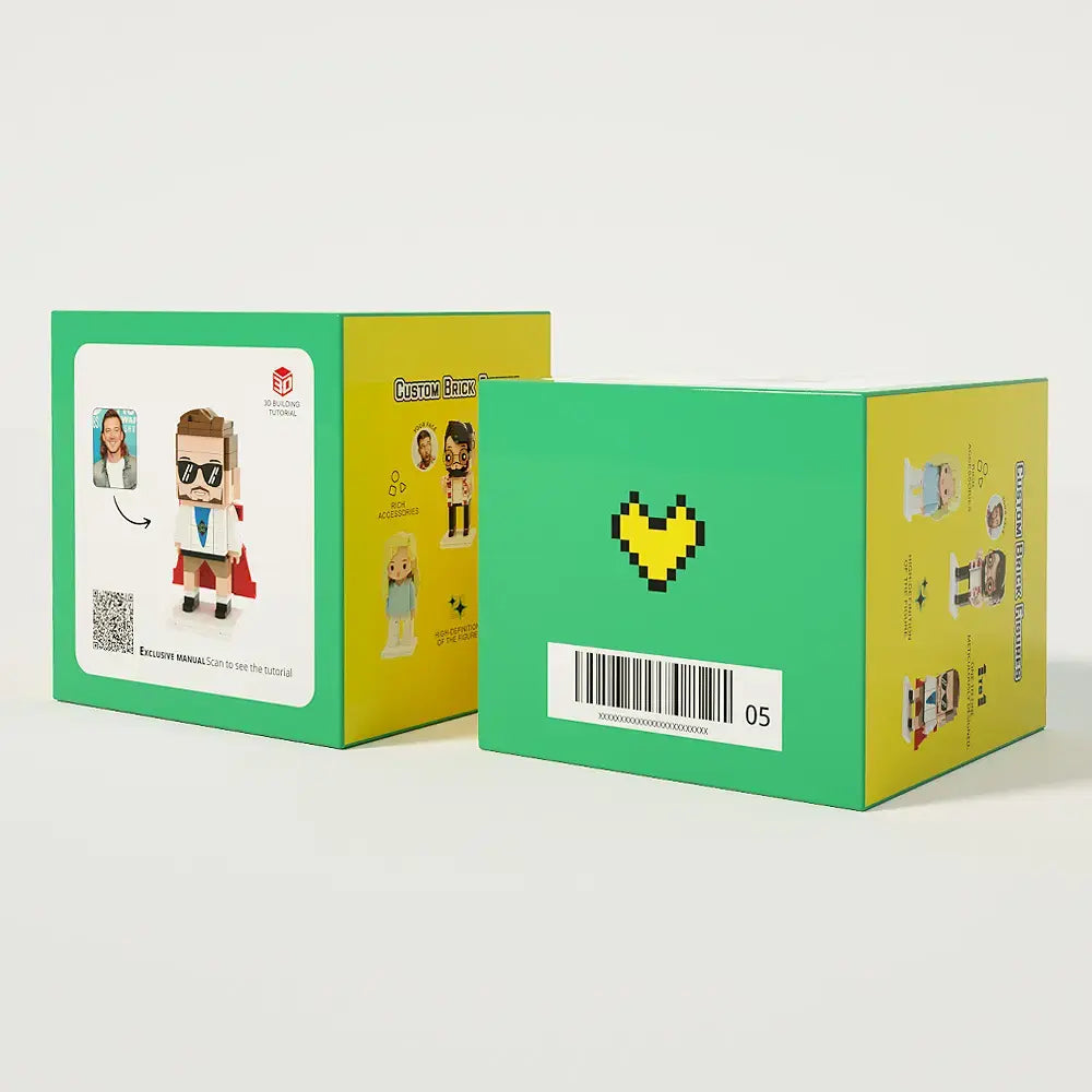 Fully Body Customizable Golden Retriever 1 Dog Photo Custom Brick Figures Small Particle Block Brick Me Figures Customized Golden Retriever