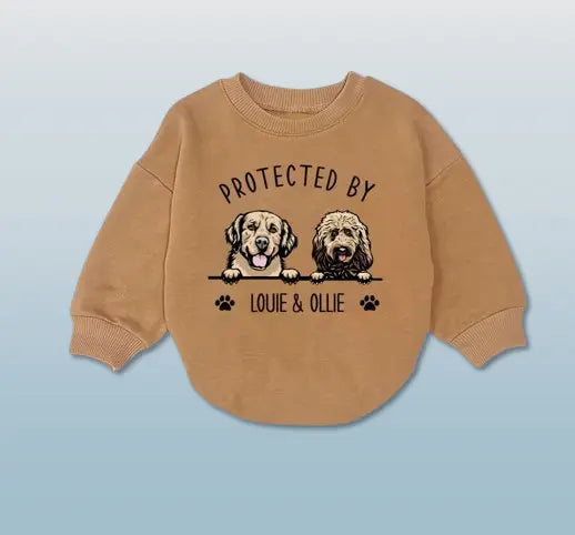 Personalized Pet Portrait Romper | Custom Puppy Outfit for Boys & Girls - Baby Gift with Name
