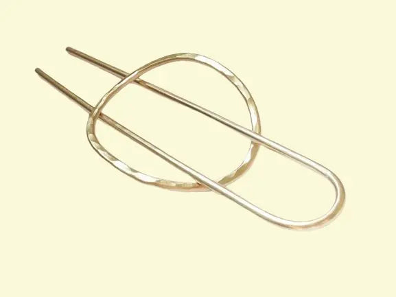 Minimalist Gold Hair Clip Set - Textured Bun Clips and Hairpins | Simple and Elegant Hair Accessories for Women | Exquisite Mother's Day Gift