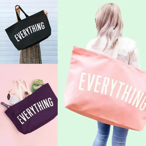 Extra Large Canvas Tote Bag - Giant Weekender & Grocery Bag | Heavy Duty Oversized Carryall