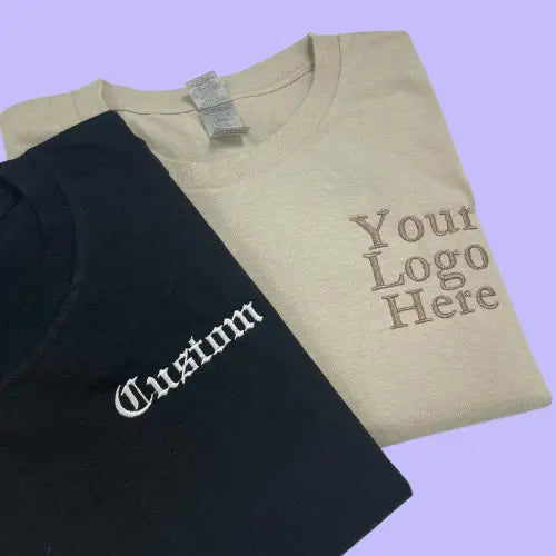 Personalized Embroidered T-Shirt - Custom Photo, Logo or Text Design | Premium Cotton Apparel