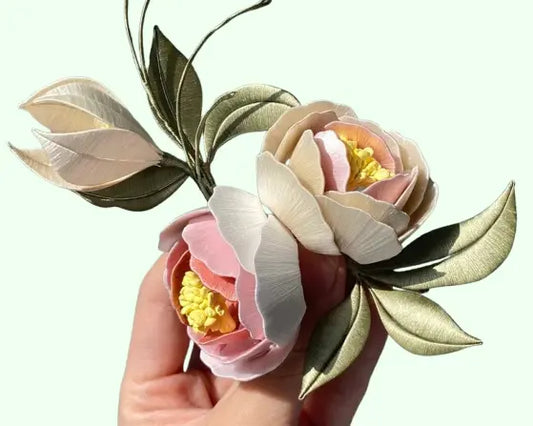 Exquisite Hanfu Hairpin - Handmade Hairpin with Traditional Zen Flower Technique | Intangible Cultural Heritage Rose Design | Mother's Day Gift