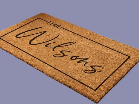 Personalized Welcome Doormat - Custom Family Name Entry Mat with Anti-Slip Backing | Housewarming & Wedding Gift