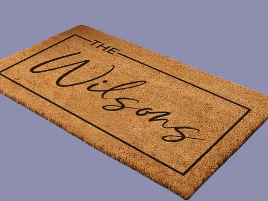 Personalized Welcome Doormat - Custom Family Name Entry Mat with Anti-Slip Backing | Housewarming & Wedding Gift