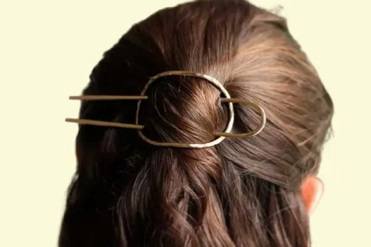 Minimalist Gold Hair Clip Set - Textured Bun Clips and Hairpins | Simple and Elegant Hair Accessories for Women | Exquisite Mother's Day Gift