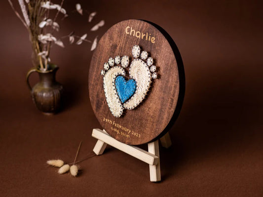 Personalized Baby Name String Art - Handmade Nursery Wall Decor for Boys & Girls | Unique Baby Shower & Christmas Gift (Customizable)