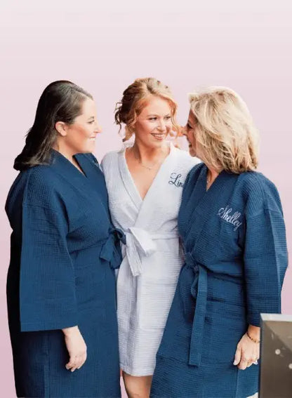 Custom Monogrammed Waffle Robe for Women - Personalized Cozy Holiday Gift | Christmas & Birthday Present