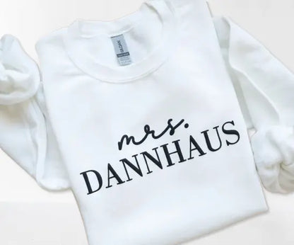 Custom Future Mrs Sweatshirt Personalized Engagement Gift for Bride-to-Be Fiancee Sweater "I Said Yes"