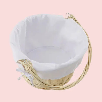 Personalized Easter Basket - Natural Striped Kids Easter Gift with Custom Name