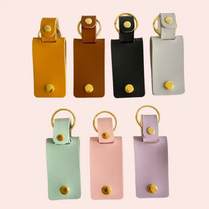 Personalized Vegan Leather Keychain - Custom Photo Gift for Mom | Mother's Day & Christmas Present