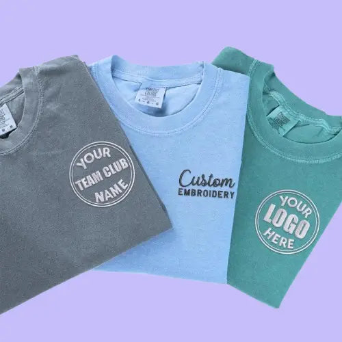 Personalized Embroidered T-Shirt - Custom Photo, Logo or Text Design | Premium Cotton Apparel