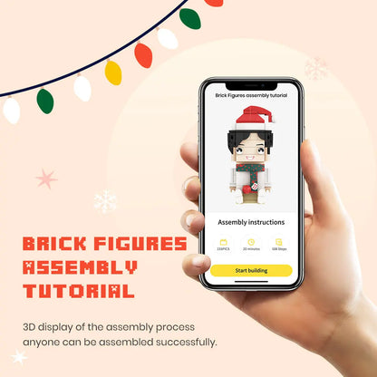 Fully Body Customizable Golden Retriever 1 Dog Photo Custom Brick Figures Small Particle Block Brick Me Figures Customized Golden Retriever