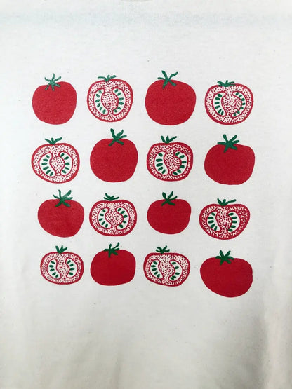 Funny Tomato Graphic Tee - Cute Vegetable Print T-Shirt, Gardening Gift for Food Lovers, Screen Print Casual Top