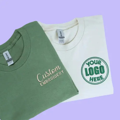 Personalized Embroidered T-Shirt - Custom Photo, Logo or Text Design | Premium Cotton Apparel