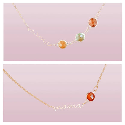 Custom Birthstone Necklace for Mom - Personalized Mother's Gift from Heart