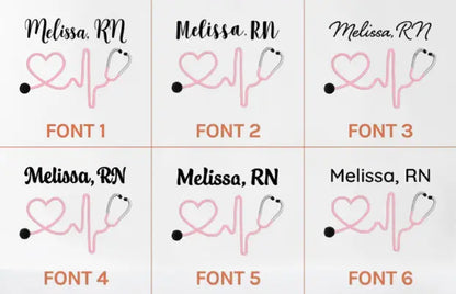 Custom Embroidered Nurse Sweatshirt - Heartbeat Pattern Quarter Zip Jacket for Graduation
