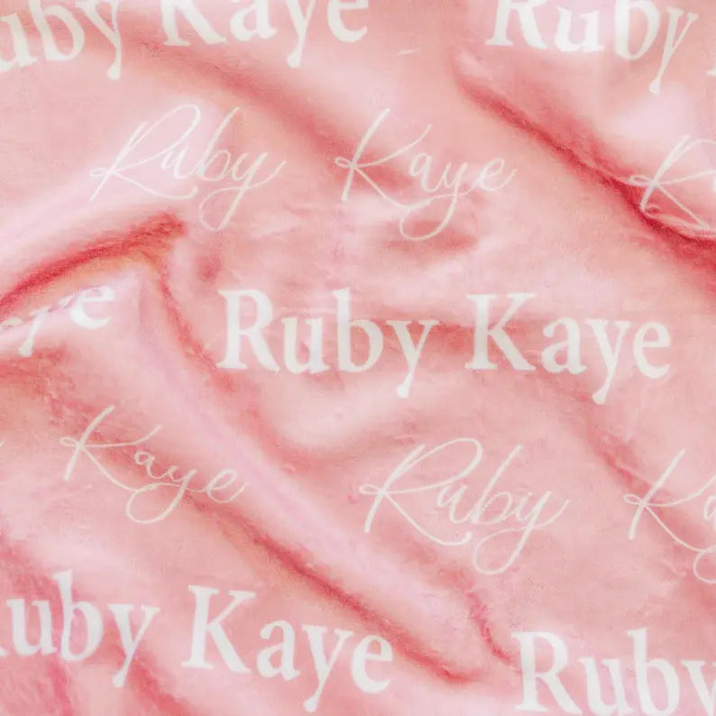 Custom Name Minky Blanket - Ultra Soft Personalized Baby Blanket for Newborns & Kids | Nursery Essential & Baby Shower Gift