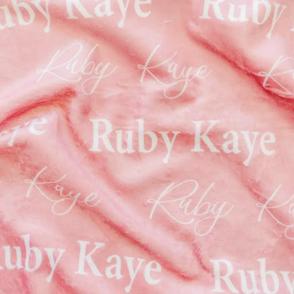 Custom Name Minky Blanket - Ultra Soft Personalized Baby Blanket for Newborns & Kids | Nursery Essential & Baby Shower Gift