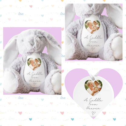 Custom Photo Memory Bear - Personalized Memorial Keepsake | Sympathy Gift for Loss of Loved Ones