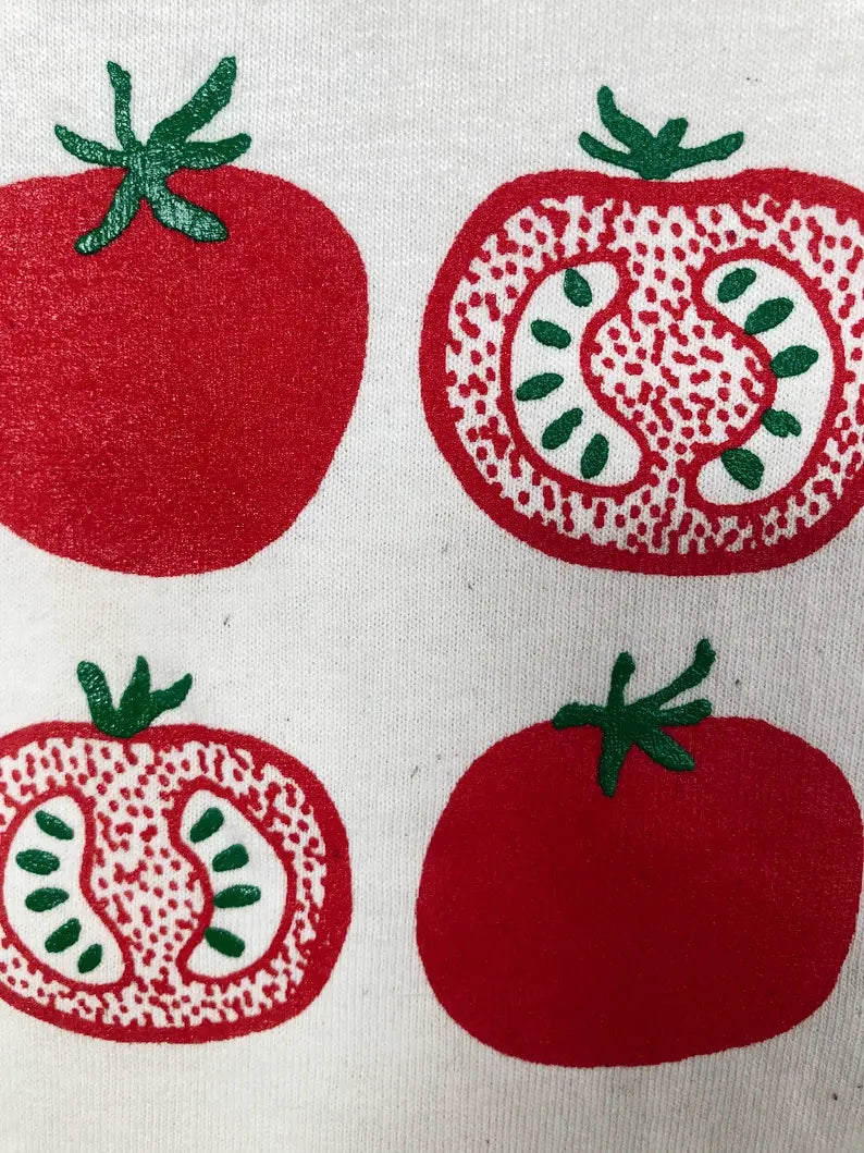 Funny Tomato Graphic Tee - Cute Vegetable Print T-Shirt, Gardening Gift for Food Lovers, Screen Print Casual Top