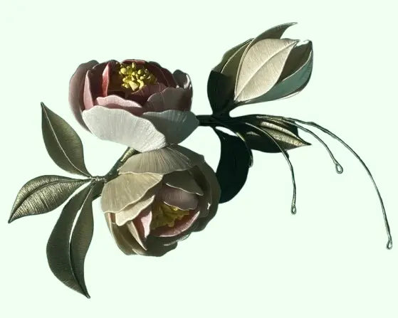 Exquisite Hanfu Hairpin - Handmade Hairpin with Traditional Zen Flower Technique | Intangible Cultural Heritage Rose Design | Mother's Day Gift