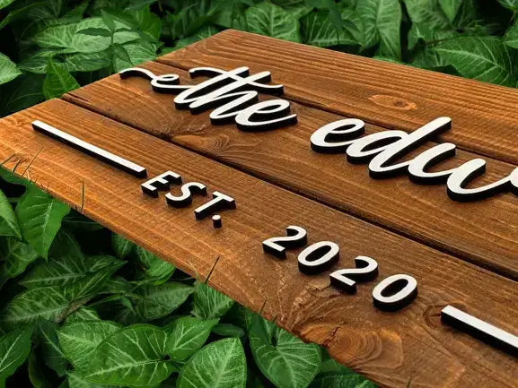 Personalized Family Name Sign - Custom Wood Wall Art | Rustic Home Decor & Wedding Gift