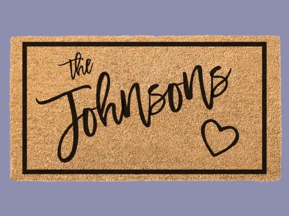 Personalized Welcome Doormat - Custom Family Name Entry Mat with Anti-Slip Backing | Housewarming & Wedding Gift