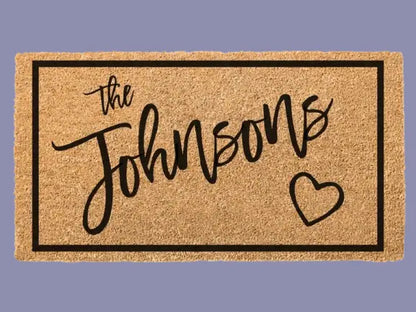 Personalized Welcome Doormat - Custom Family Name Entry Mat with Anti-Slip Backing | Housewarming & Wedding Gift