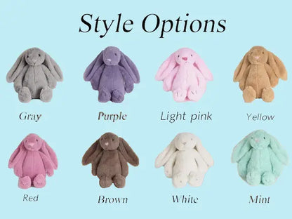 Custom Embroidered Bunny Plush - Personalized Baby Shower & Newborn Gift with Monogram