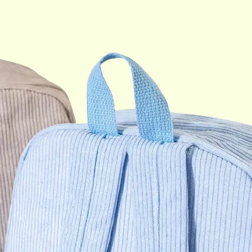 Custom Embroidered Kids Backpack - Personalized Corduroy Book Bag with Name | Unique Birthday Gift for Children