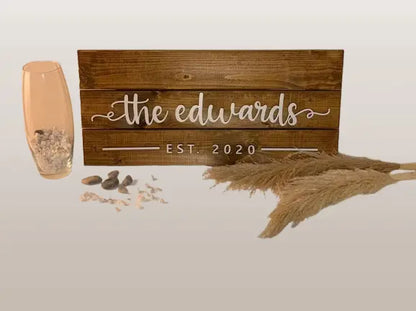 Personalized Family Name Sign - Custom Wood Wall Art | Rustic Home Decor & Wedding Gift