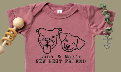Custom Dog Name Onesie - Personalized Baby Bodysuit with Pet Theme | Adorable Newborn & Baby Shower Gift